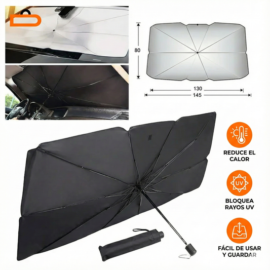Sombrilla Parasol Pro para auto: Tecnología Escudo Térmico UV