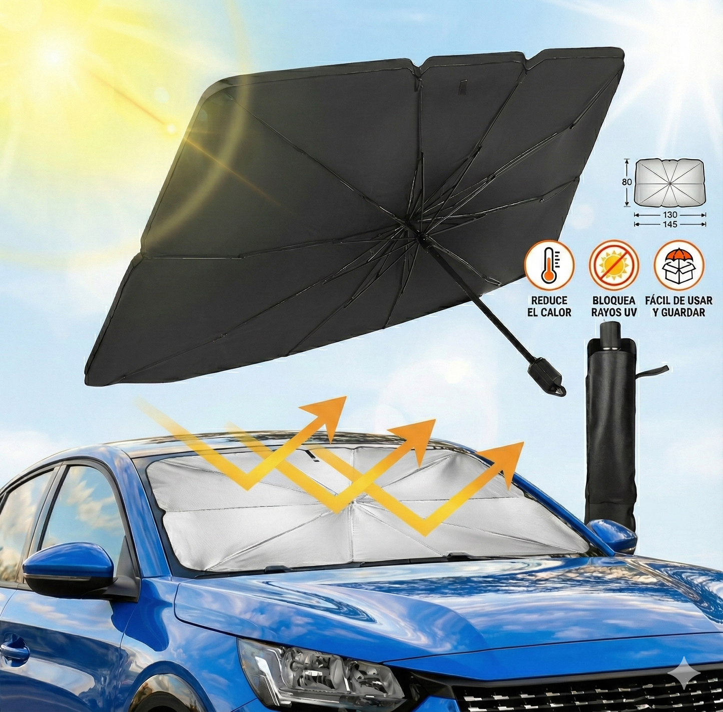 Pack Cuidado Total: Sombrilla Parasol + Boquilla Pro